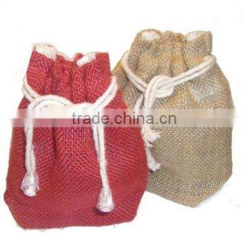 factory price Environmental natural importer small drawstring jute bag for jewelry