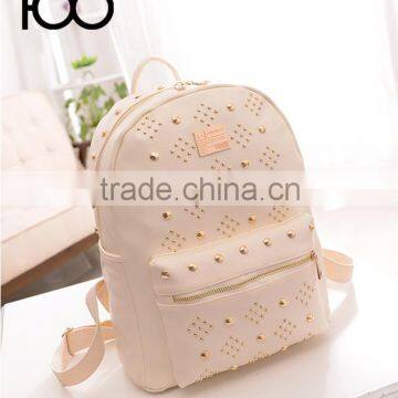 girls fashion pu school bag , leather school bag