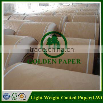 48gsm -80gsmlwc paper/light weight coated paper price in roll and sheet