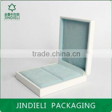 Good quality wooden leather box for jewelry with velvet tray