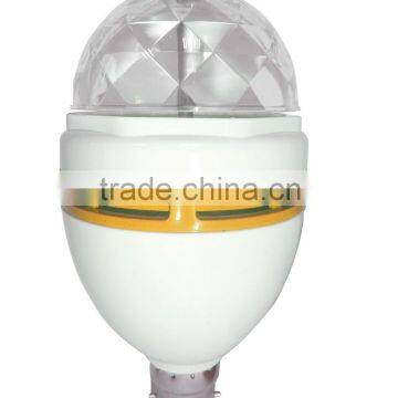 360 Degree Rotating RGB Multi Color Changing Magic Ball Decoration Party Disco Strobe Light photo-3