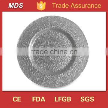 Rose Antique Gold Plate Elegant Glass Charger Plate photo-3