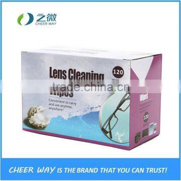 Pre-moistened Lens Cloths Wipes to Clean Eyeglasses, Cell Phones, Cameras and More 50 Individually Wrapped Wipes