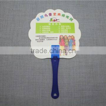 custom UV printing pp plastic promotional advertising Chinese personalized hand fan