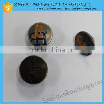 high quality custom design jeans metal button/ round metal button