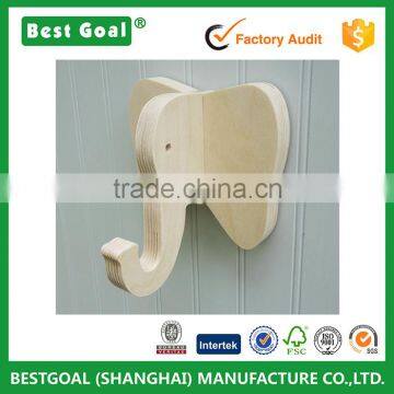 playful plywood elephant head wall hanger wood wall hook