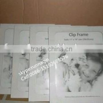 Wholesale easy frameless window screen packaged glass clip snap picture frame