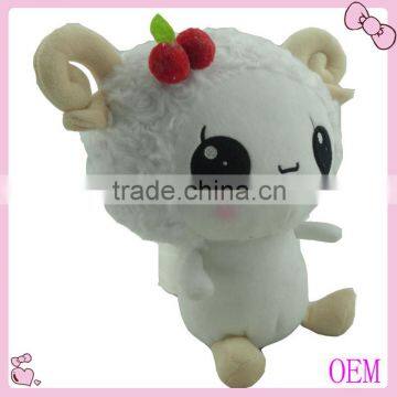 25cm high quality stuffed animals cute and cheap soft plush pink lamb children's toy