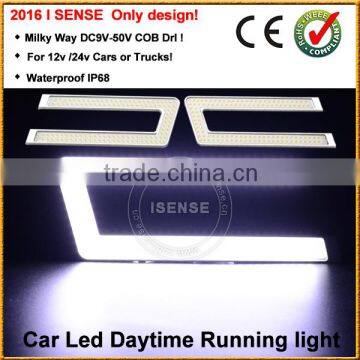 COB PLASMA DRLS KITS WITH PACKAGE maximum light emitting aluminum backplate 500lumen led drl fog light