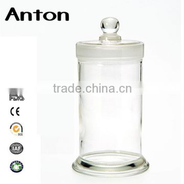 750ml glass food/tea storage jar with glass lid