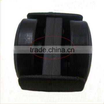 2016 Shenzhen Hot-sale 2 Inches Black Nylon Plate Swivel Plastic Furniture Caster Double Wheels for Suitcase photo-6
