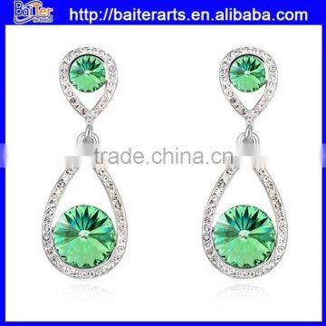 AAA Zircon Alloy Womens Green Crystal Cheap Dangle Earrings With Five Colors                        
                                                Quality Choice