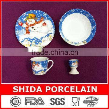 cheap price of lovely design for 4pcs/3pcs porcelain children breakfast set