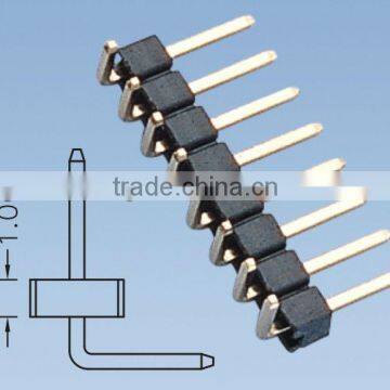 Right Angle Single Row 1.27mm Male Pin Header