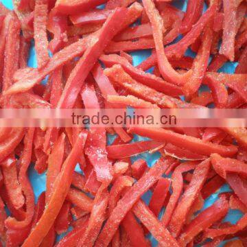 IQF frozen red pepper strips