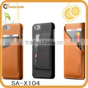 new product genuine leather phone case card holder for iPhone 6 plus