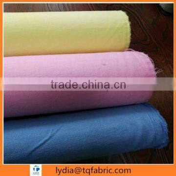 35"/36" yellow/pink/blue color direct dyed cotton flannel fabric 150gsm in rolls for car-cleaning