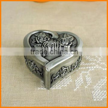 European classical carved zinc alloy jewelry box princess wedding gift 2127S / P trumpet