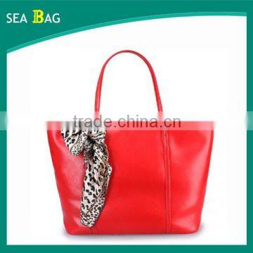 2016 Red color bag Promotion tote handbag for women