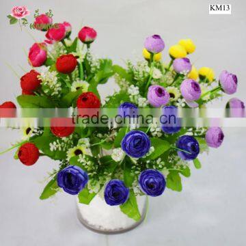 7 heads camellia bud flower high quality fake small camellia rose