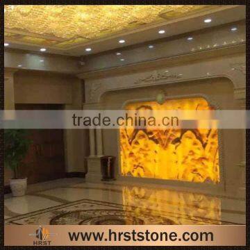 Bookmatched red dragon marble onyx for villa decoration