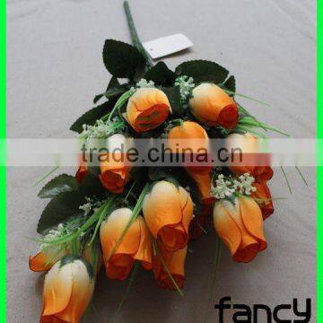18 Heads Fatory Making Artificial Flower Rose Bud Silk Rose Bud