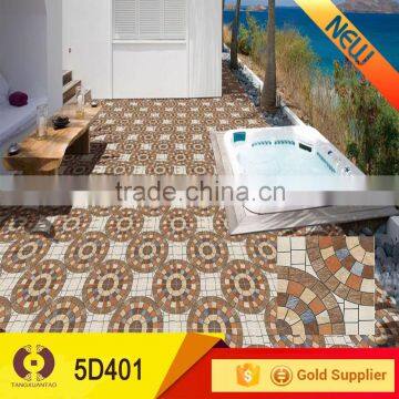 2016 New 400x400mm non slip ceramic tiles for tiny house 3d flooring (5D401)