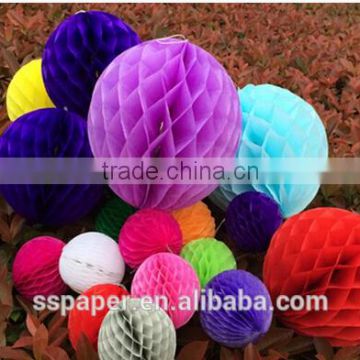 Big Tissue Paper Christmas Decoration Paper Honeycomb Ball for latest wedding decoration