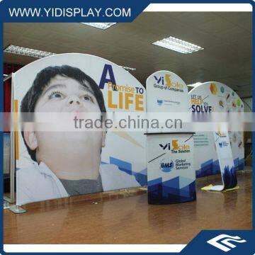 Outdoor advertising pop up banner trade show display/fabric display rack/pop up wall display tradeshow