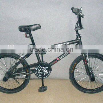 20 inch black 36H freestyle BMX bike