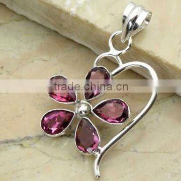 FASHION JEWELRY,925 sterling silver PINK TOPAZ pandents wholesale