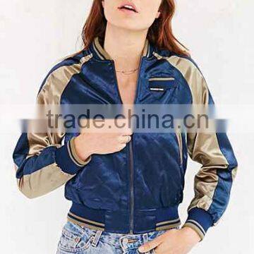 wholesale custom classical nylon woman bomber jackets