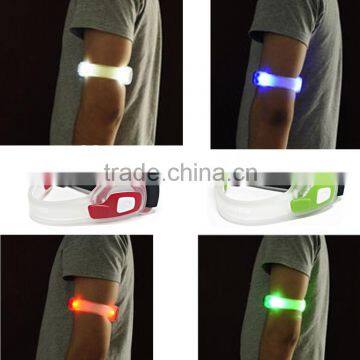 3 Light Modes 100% Brightness Fast Flash and Slow Flash Safety Reflective Belt Arm Strap Night Running LED Armband Lights photo-6