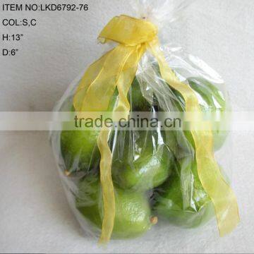 2015 New Artificial Fake Fruits Artificial Polyfoam lemon Packed in Gift polybag House Decoration