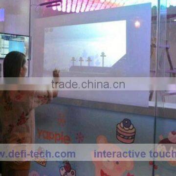 best price 84" Interactive touch Foil Reusable Version / 20 points touch film Bottom Tail in projection screen