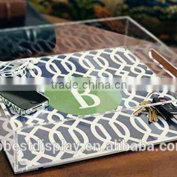 excellent clear acrylic serving trays wholesale,square acrylic tray,acrylic tray with insert paper