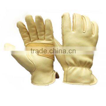 Yellow Premium Comfort Fit Deer Skin Waterproof Work Gloves