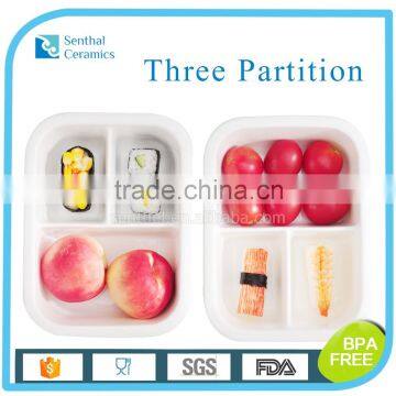 4-compartment Bento Lunch Box,Eco-friendly Safe Ceramic Food Container