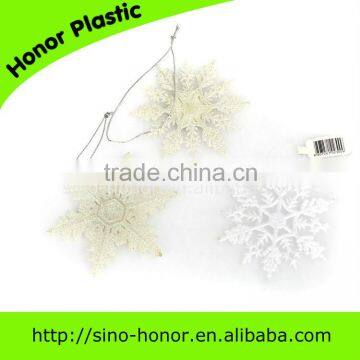 christmas tree decoration snow with gold powder