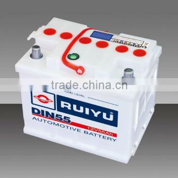 din standard 12v 50ah dry charged car battery