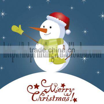 christmas snow man LED light canvas