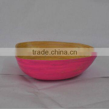 Spun bamboo bowl