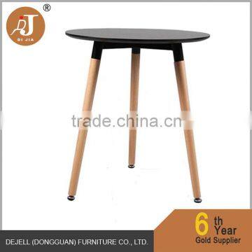 Good Quality Wood Leg Plastic Dining Table for Cafe