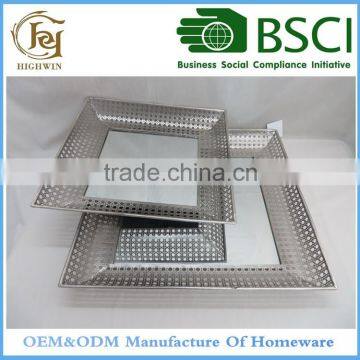 Metal Plate &Trays with Mirror in Cheap price for Home Decorations