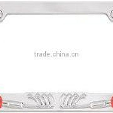 Chrome w/ Flames Manifolds License Frame