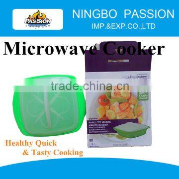 hot selling silicone microwave cooker/plastic silicone microwave rice cooker