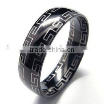 2011 top-sale new Black plating ring Titanium Ring stainless steel