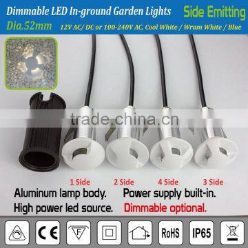 Dia.52mm AC/DC 12V Dimmable Led Underground Lamp for Garden Lighting