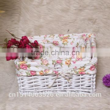 wicker rattan basket Natural material weave basket with lining New078 set of3