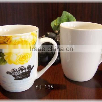 380cc ceramic flower decal printing mug.coffee mugs